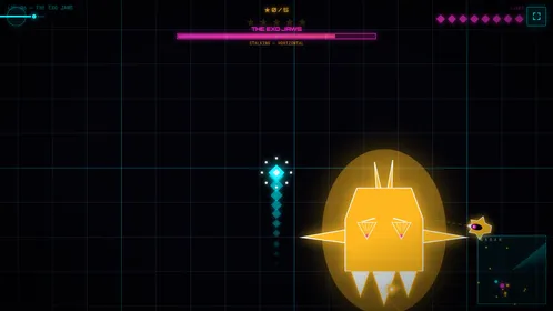 The Exo Jaws boss chases the player