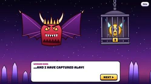 The Winged King has locked Alay in a cage
