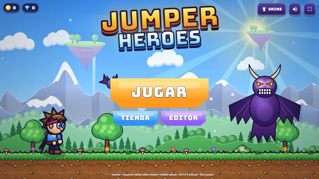 Jumper Heroes title screen