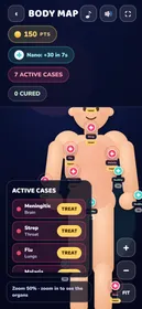 The body map on a phone